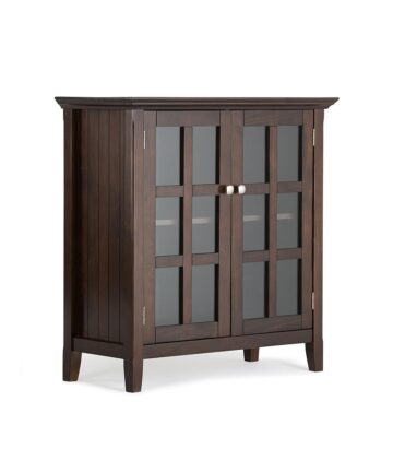 Solid Wood Rattan Tv Unit – Natural Finish