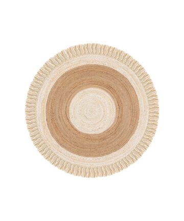 Geo Carved Almond Brown Kids Performance Area Rug
